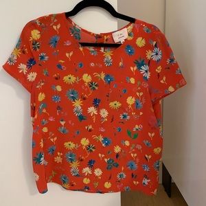 Sezane printed silk t-shirt FR40